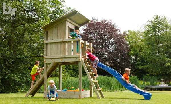 Blue Rabbit beach hut garden play tower/ climbing frame