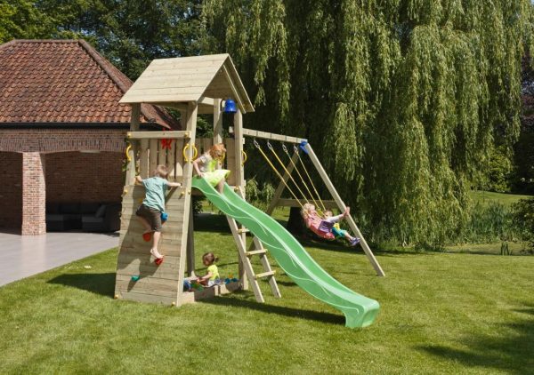 Blue Rabbit Belvedere climbing frame / play tower and swing mod