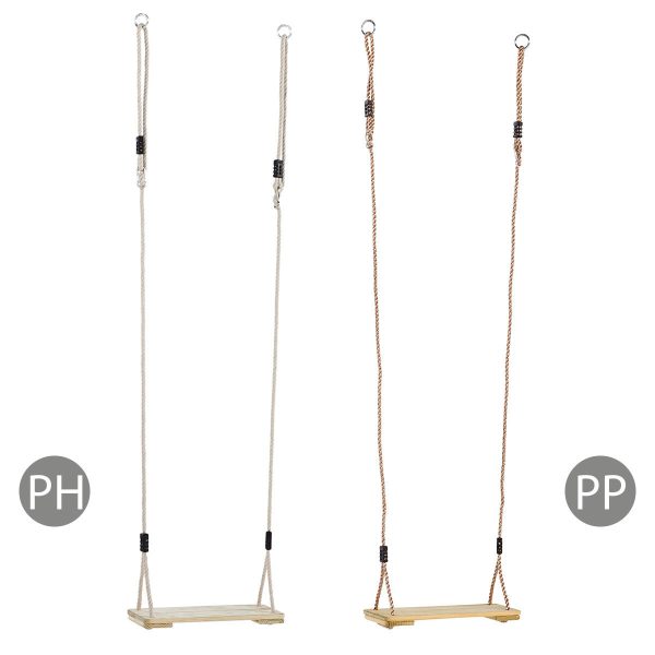 Wooden Pinewood Swing 3m long PH rope - Active Garden