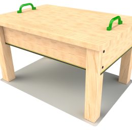 Sand workshop wooden table with lid