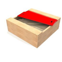 Sandpit with bench and lid